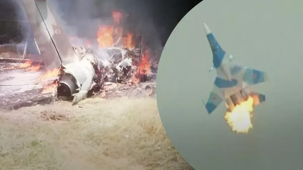 Истребитель Су-30 упал в Калининградской области во время учебного полета