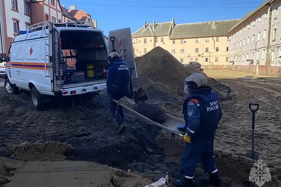 В Балтийске уничтожили найденную рабочими 100-килограммовую авиабомбу